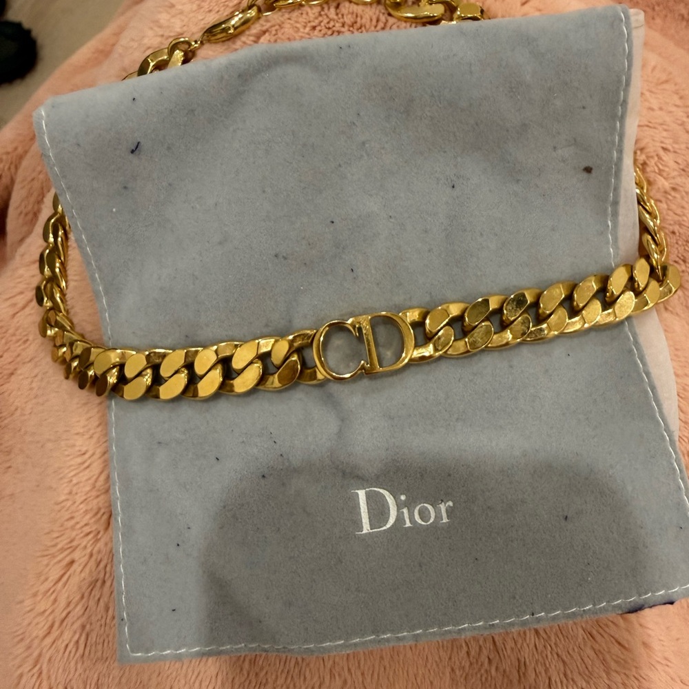 Dior Gold-Tone Chain Necklace